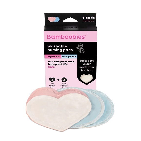 Bundle Bamboobies Nursing Pads Washable Reusable Bamboo Daytime Overnight Bundle - Picture 1 of 9